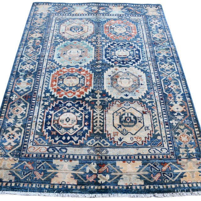 Textile Modern Gray Bidjar Hand Knotted Rug 4x6' For Sale - Image 7 of 10