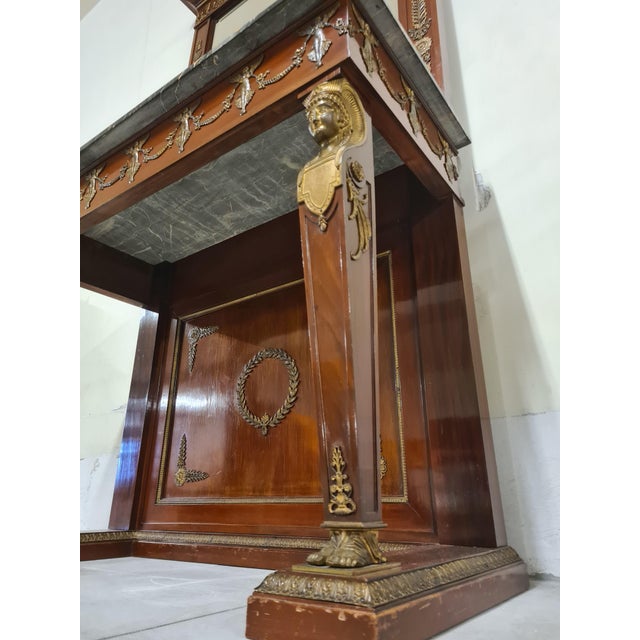 Empire Console Table with Retour Degypte Style Mirror For Sale - Image 5 of 18
