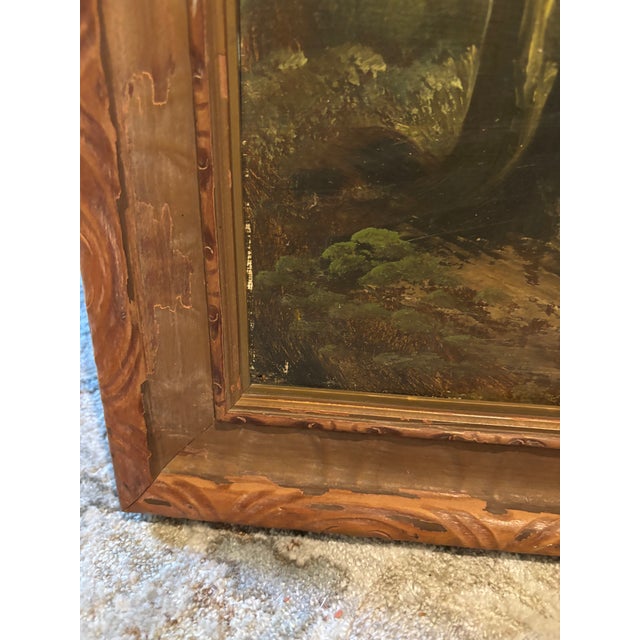 Traditional Antique 19th-Century Tonalist Landscape Painting in Original Frame, Circa 1880s For Sale - Image 3 of 14