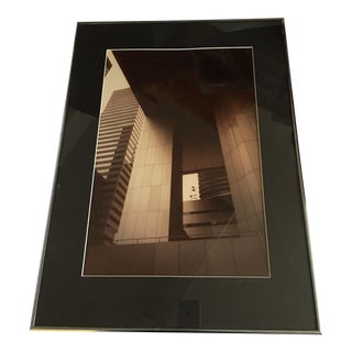 New York Architectural Sepia Tones City Corp Photo For Sale