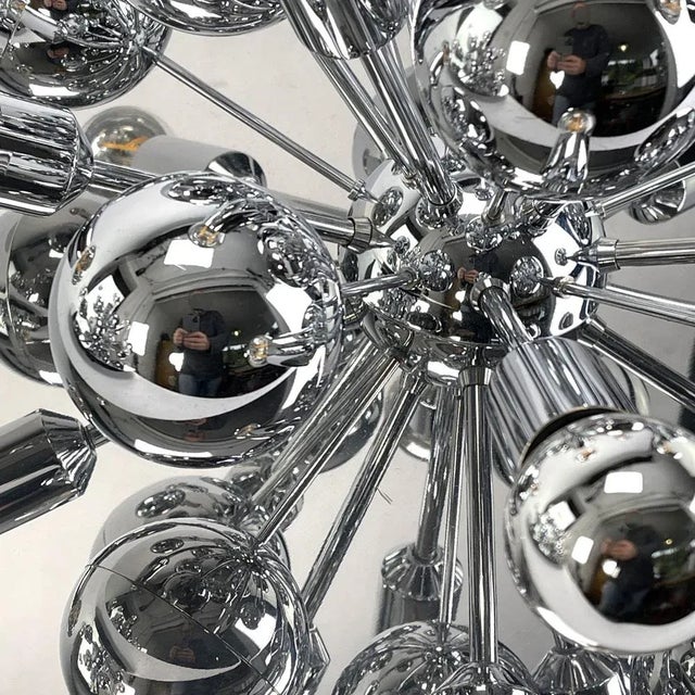 Metal Sputnik Ceiling Lamp from Cosack, 1970s For Sale - Image 7 of 11