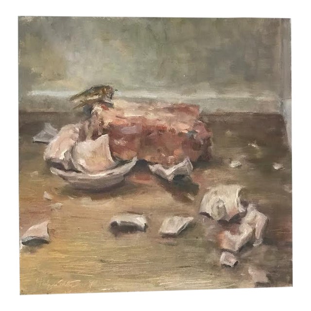 Still Life Oil Painting on Wood Panel For Sale