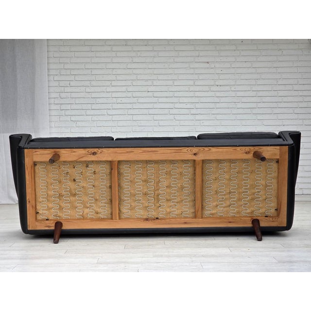 Vintage Danish Three-Seater Sofa in Leather by Aage Christensen, 1960s For Sale - Image 18 of 18