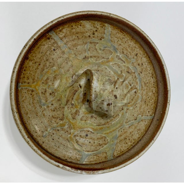Ceramic Vintage Studio Pottery Lidded Crock For Sale - Image 7 of 10