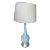 Mid Century Lamp With Painted Finish and Silver Leaf Base For Sale
