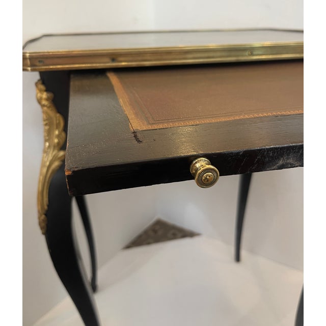 Black French Napoleon III Ebonized Mechanical Writing Table & Vanity, 19th Century For Sale - Image 8 of 18