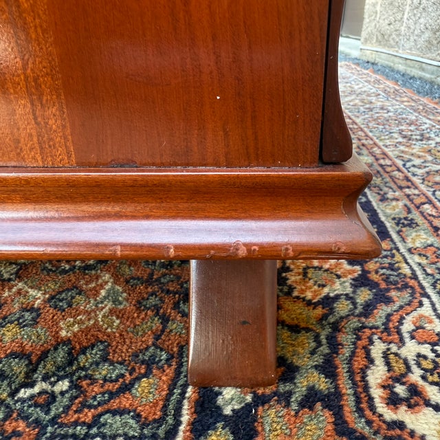 Mid Century Modern Kling Furniture Cherry Modern Collection Solid Cherry 6 Drawer Vanity & Bench For Sale - Image 16 of 18