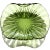 Mid-Century Modern Vintage Murano Barbini Sommerso Green Italian Art Glass Ribbed Mid Century Center Bowl With Partial Label For Sale - Image 3 of 6