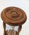 Antique turned hardwood hourglass with a hand-blown glass ampoule suspended within a three-pillar wooden framework. Made...