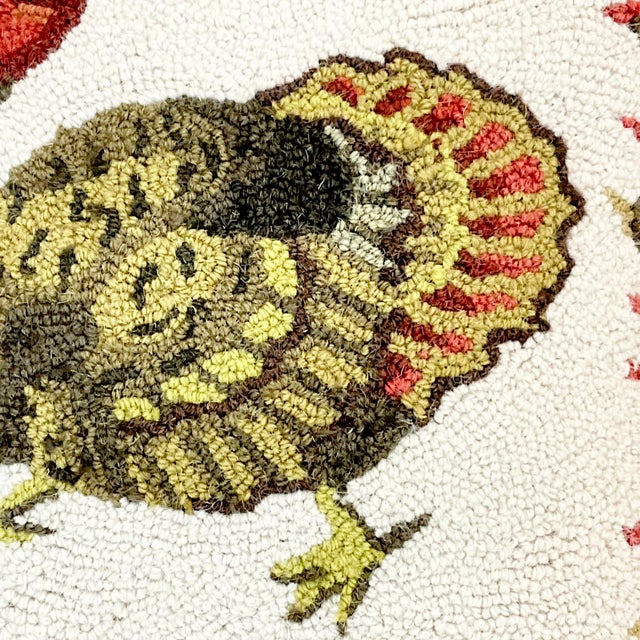 1980s 1980s Vintage Americana Arts & Crafts Thanksgiving Turkey Pillow. For Sale - Image 5 of 10