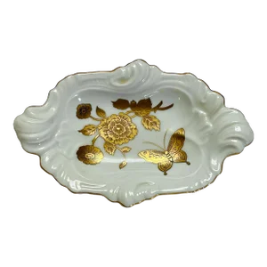 Late 20th Century Golden Butterfly Soap Dish