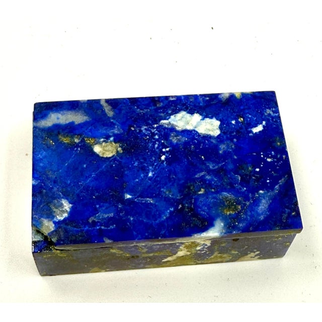 1970s Pair of Stunning Small Agate and Lapis Boxes For Sale - Image 4 of 12