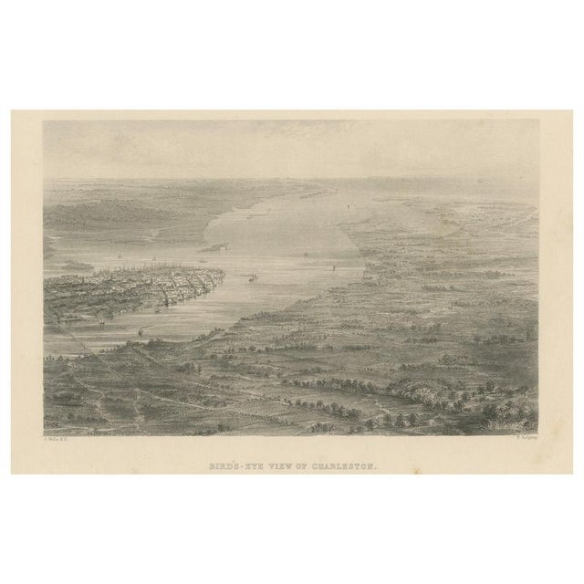 Birds-Eye View of Charleston, 1800s, Paper For Sale - Image 10 of 10