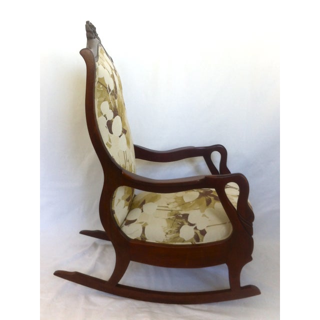 Carved Wood Rocking Chair Chairish