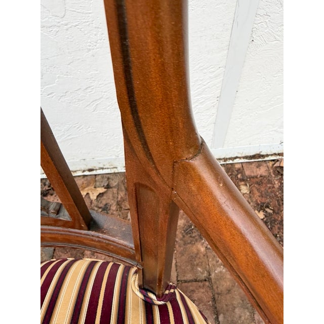 Early 20th Century English Style Neoclassical Arm Chairs, Pair For Sale - Image 9 of 11