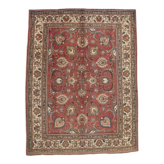 Mid 20th Century Earthy Vintage Persian Tabriz Rug, 11'01 X 14'05 For Sale