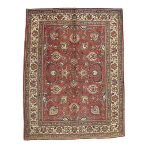 Mid 20th Century Earthy Vintage Persian Tabriz Rug, 11'01 X 14'05