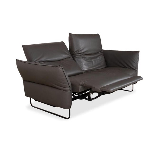 Leather Two-Seater Anthracite Grey Sofa with Electric Function from Comfort Republic For Sale - Image 6 of 16