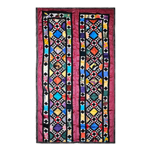 Late 19th Century Uzbek Silk Quilt Rug