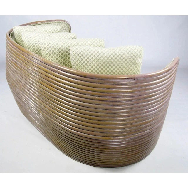 1980s 1980s Baker Bombe Rattan Settee For Sale - Image 5 of 8
