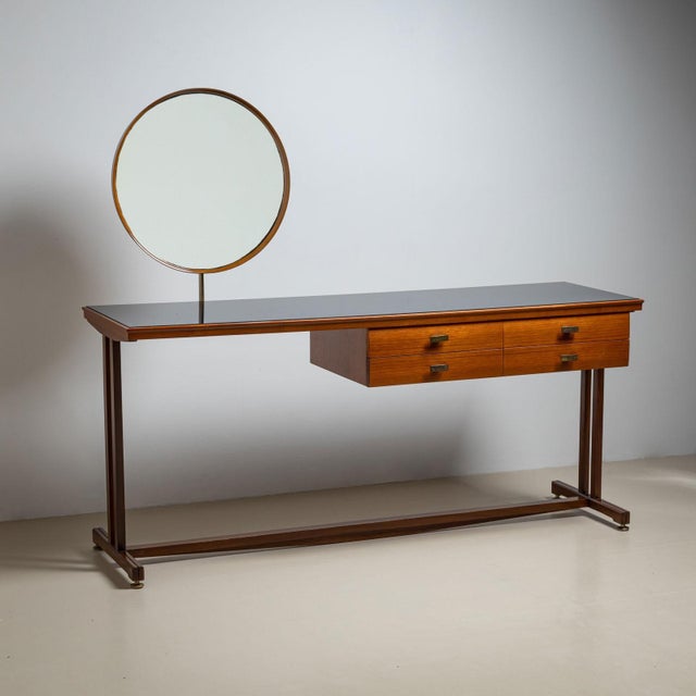 Wood Italian Mid-Century Dressing Table, Silvio Cavatorta For Sale - Image 7 of 8