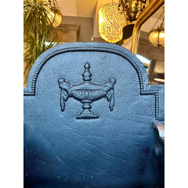 Mid 19th Century Antique English Georgian Polished Steel Dog Fire Grate, 1850s For Sale - Image 5 of 9