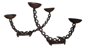 Brutalist Wrought Iron Candlesticks in the style of Franz West, 1950s, Set of 2