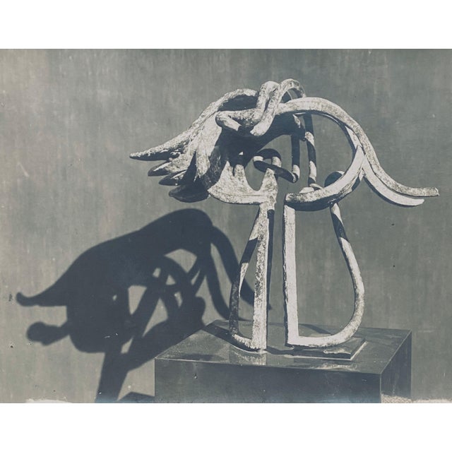 Modern Marc Vaux, Vintage Silver Gelatin Photograph Jacques Lipchitz Sculpture Photo Signed, 1930 For Sale - Image 3 of 6
