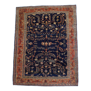 Antique Persian Mohajeran Sarouk Rug 8'10" X 11’6”