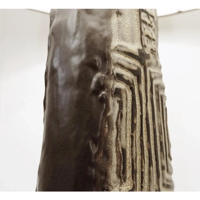 Mid-Century Modern ceramic table lamp, 1970s New lampshade. Up to 250V (Europe/UK Standard).The wiring of this item may be...