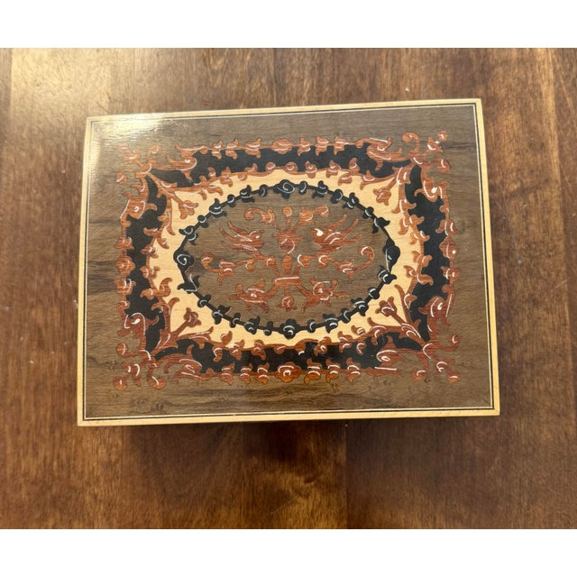 Chocolate Mid 20th Century Italian Funiculi-Funicular Musical Jewelry Box For Sale - Image 8 of 9