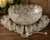 A spectacular vintage pressed-glass punch set in the Slewed Horseshoe / Pinwheel & Stars pattern, attributed to L.E....