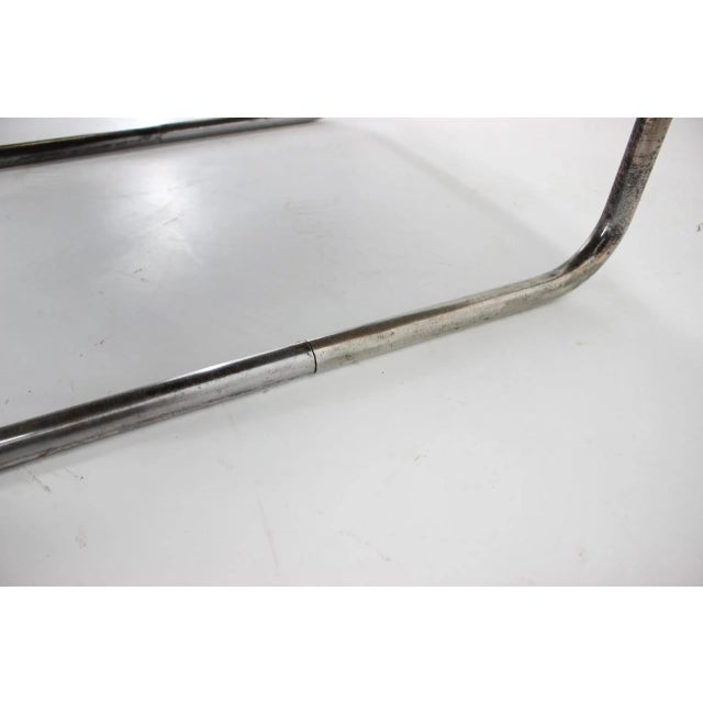 Textile Set of Early Bauhaus Chrome Kf-406 Armchairs by Walter Knoll for Thonet, 1930s For Sale - Image 7 of 11