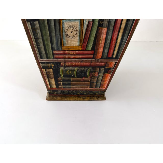 Wood 1950s Fornasetti Style Trompe l'Oeil Waste Basket / Planter For Sale - Image 7 of 16