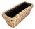 Artifacts Rattan Rectangular Planter with Black Plastic Insert, Natural, 20"X8" For Sale