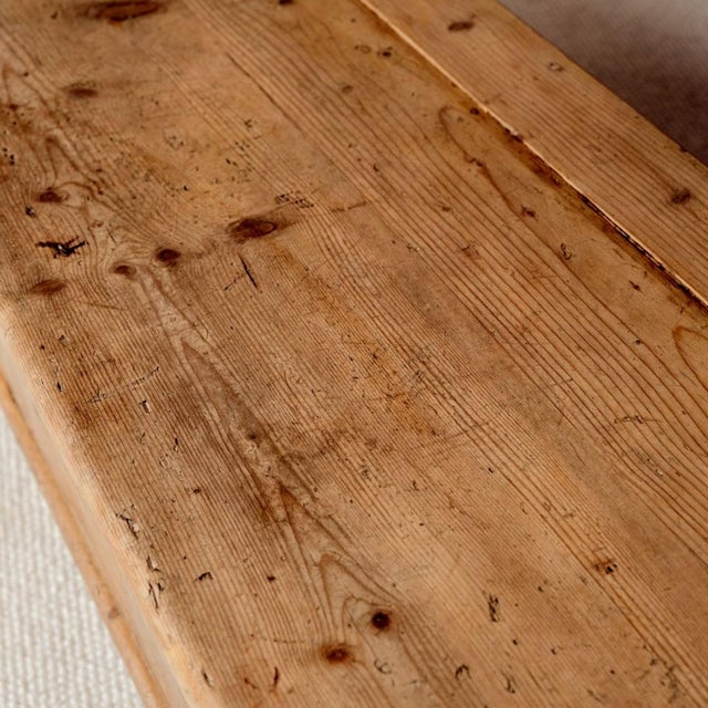 Wood 19th Century French Alsace Farm Bench For Sale - Image 7 of 12