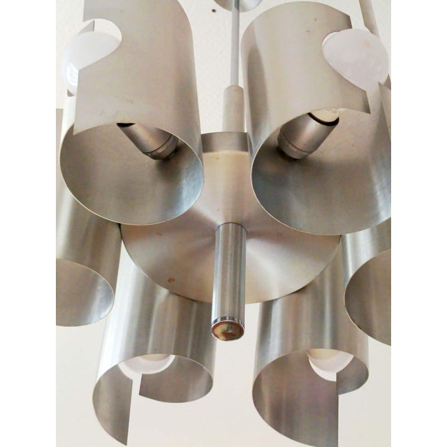 Vintage Space Age Hanging Light in Aluminium by Polam Bielsko, 1970 For Sale - Image 9 of 15