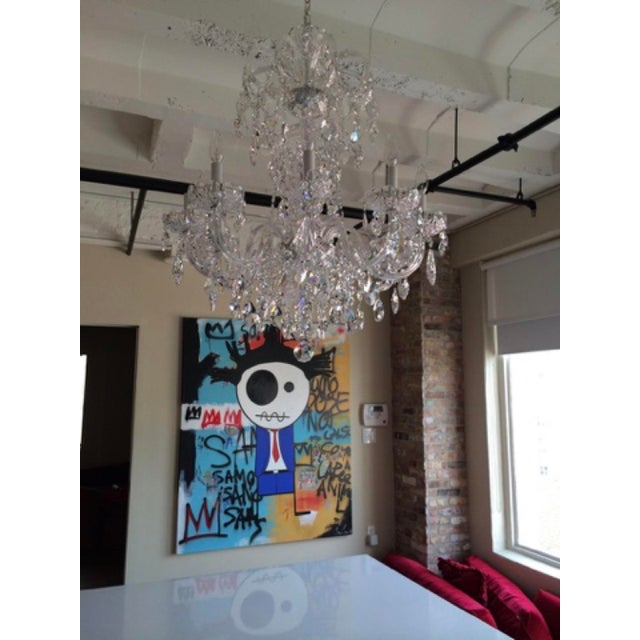 Schonbek Olde World collection, model 6812-40A, silver finish with Swarovski Spectra crystal, made by Swarovski Lighting...
