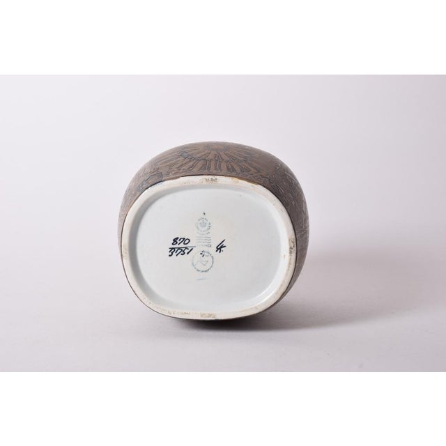 Brown Modern Danish Brown Baca Budded Vase by Nils Thorsson for Royal Copenhagen, 1970s For Sale - Image 8 of 9