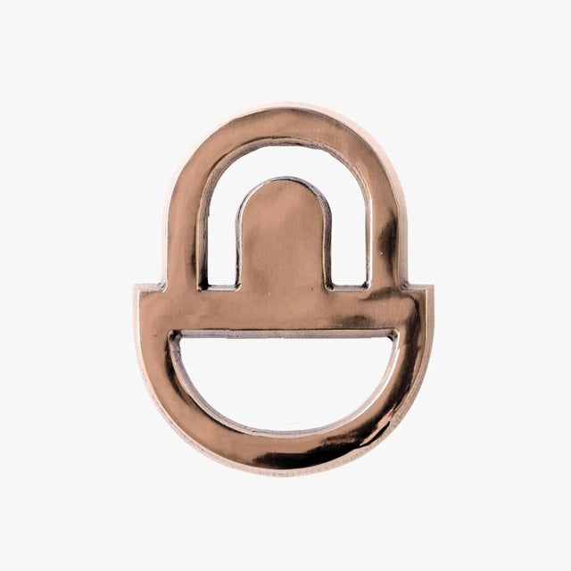 Gold Bronzino Couple Hooks by Alessandro Zambelli for Portego, Set of 2 For Sale - Image 8 of 9