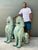 Vintage Verdigris Bronze Temple Lions - A Pair For Sale - Image 16 of 17