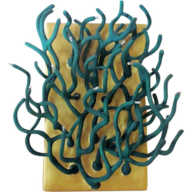 Metal #Early 21st Century Organic Modernist Oversized 'Algae' Wall Lamp by Diane Grant For Sale - Image 7 of 7