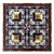 1950s Mexican Hand Carved Wood Frame Base Tile Trivet For Sale