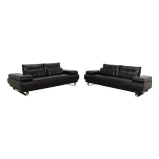Harry Two-Seater Sofas in Leather from Ewald Schillig, Set of 2 For Sale