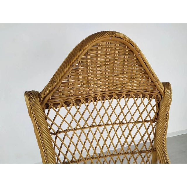 1950s Vintage Rattan Chair For Sale - Image 5 of 18