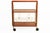 Mid-Century Modern Serving Bar Cart in Wood and Brass by Marie-Françoise Mondineu for Bocado, France, 1950 For Sale - Image 3 of 14