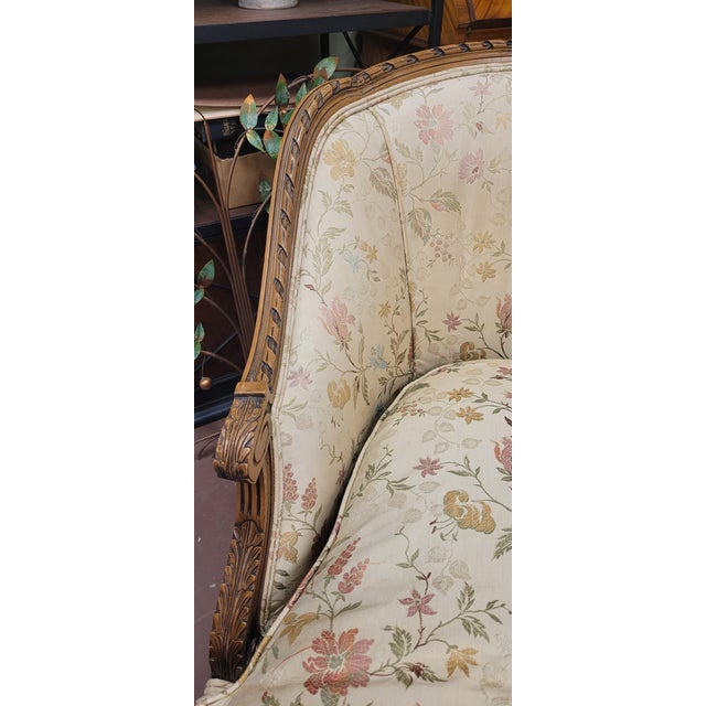 1920s Beautiful French Antique Chaises Lounge Settee For Sale - Image 14 of 16
