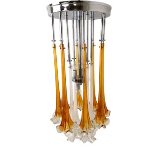 Vintage Murano Glass Chandelier from Paolo Venini, 1970s For Sale