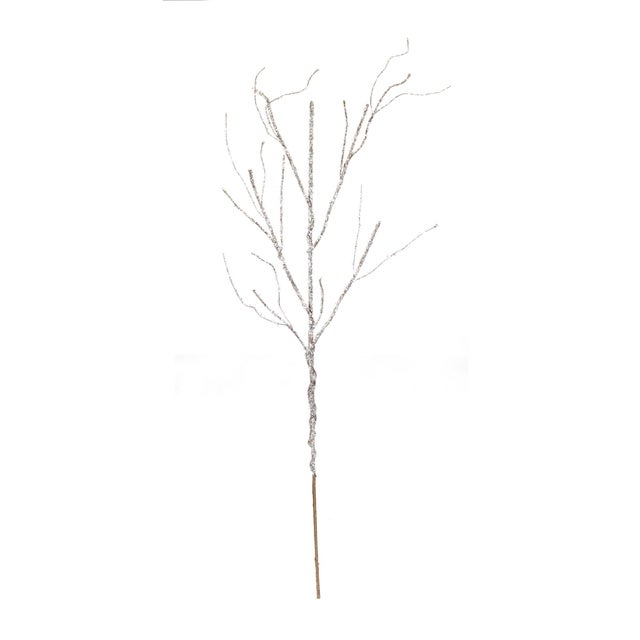 Bring a touch of winter magic to your holiday decor with this set of Glittered Twig Branches. Featuring a natural woodsy...