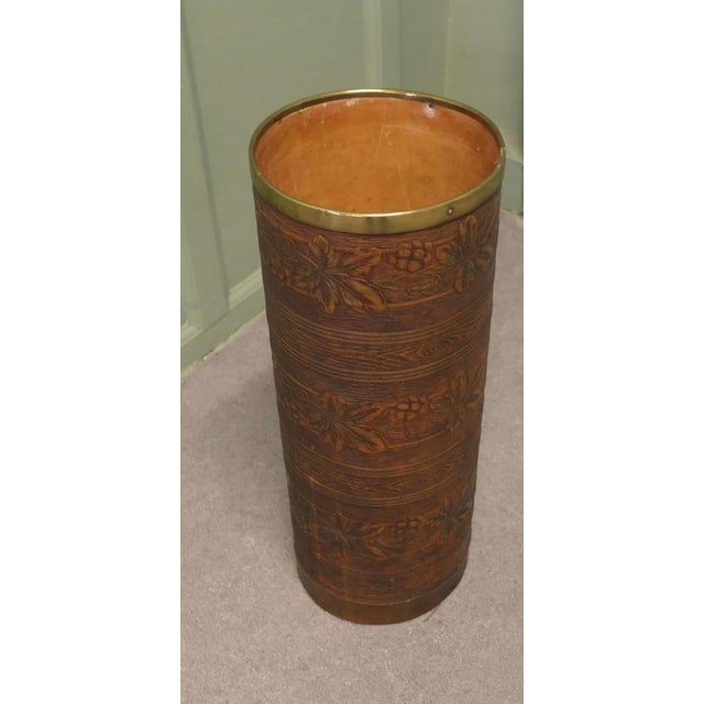 Post Modern Simulated Leather Stick Stand, Umbrella Stand An attractive piece, the stand is cylindrical, it is made in...